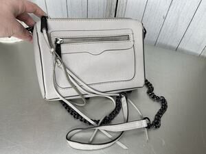Rebecca Minkoff Avery Handbag Purse Gray Saffiano Leather Crossbody